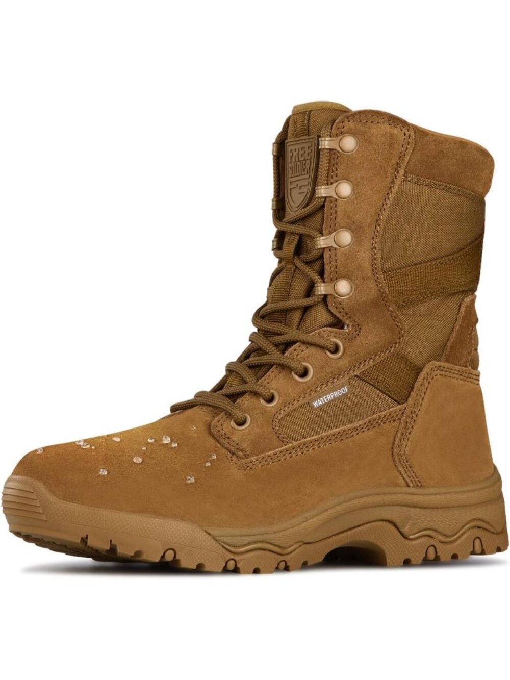 Men's Dark Brown Suede Leather Lightweight Durable Military Work Tactical Boots